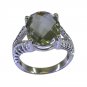 Riyo A Green Amethyst 925 Solid Sterling Silver Rocker Style Ring Srgam80-28086