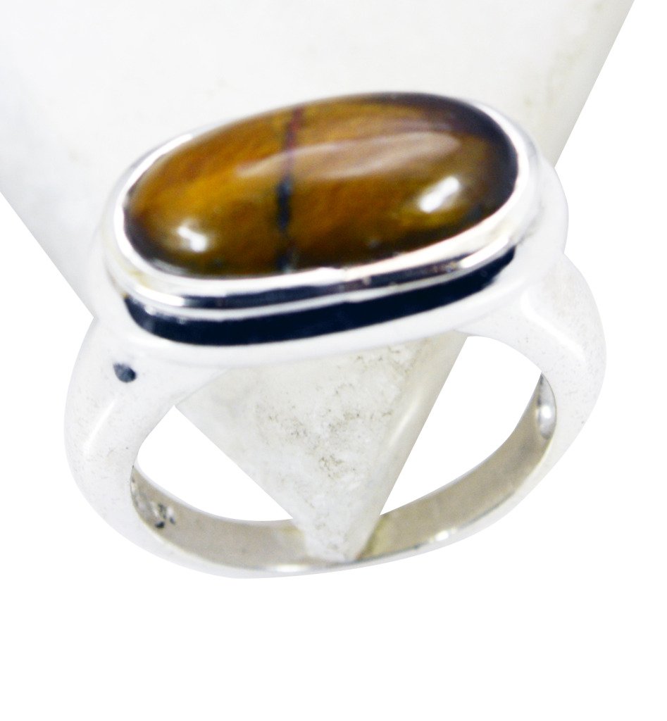 Riyo Tiger Eye The Silver Company Jewellery Ring Silver Sz 8 Srtey8-80004