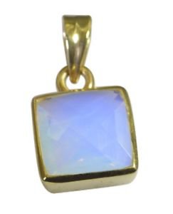 Riyo Purple Gold Plated Fire Opal CZ Pendant dainty treasures jewelry store GPPF