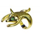 Riyo   Gemstone  18kt Gold Plated Mouse Ring Gprmouse60-240006