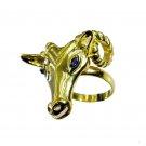 Riyo   Gemstone  18kt Gold Plated Deer Ring Gprdeer80-180002