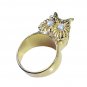 Riyo Gemstone 18kt Gold Plated Bat Ring Gprbat60-130006