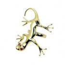 Riyo   Gemstone  18kt Gold Plated Lizard Ring Gprliz60-230001