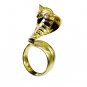 Riyo Gemstone 18kt Gold Plated Snake Ring Gprsna60-290018