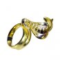Riyo Gemstone 18kt Gold Plated Snake Ring Gprsna60-290018