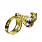 Riyo Gemstone 18kt Gold Plated Snake Ring Gprsna60-290018