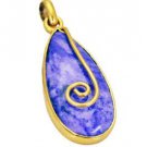 Riyogems Charolite 18.Kt Y Gold Plated Red Carpet Pendant L 2in Gppjas-40011