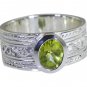 Riyo Green 925 sterling silver Peridot Ring cunning gemstone jewellery wholesale