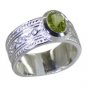 Riyo Green 925 sterling silver Peridot Ring cunning gemstone jewellery wholesale