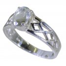 Riyo Green 925 sterling silver Green Amethyst Ring well-formed funky handmade je
