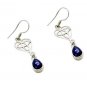 Riyo Lapis Lazuli Unique Silver Jewelry Antique Earrings L 1.5in Sella-44010