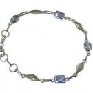 Riyo Blue 925 sterling silver Blue Topaz Bracelet alluring handmade jewelry SBRA