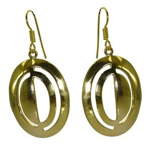 Riyo Plain Gold Plated plain Earring resplendent cheap jewelry store GPEPLA-1200