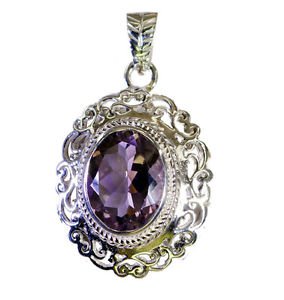 Riyo Amethyst Silver Jewellery With Semi Precious Stones Eternity Band Pendants