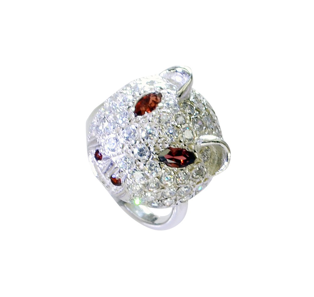 Riyo Garnet Inspirational Silver Jewelry Thick Silver Ring Sz 6 Srgar6-26230