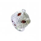 Riyo Garnet Inspirational Silver Jewelry Thick Silver Ring Sz 6 Srgar6-26230