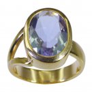 Riyo Blue  Gold Plated Alexandrite CZ Ring stunning cool handmade jewelry GPRALC
