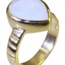 Riyo Purple Gold Plated Fire Opal CZ Ring personable handmade contemporary jewel
