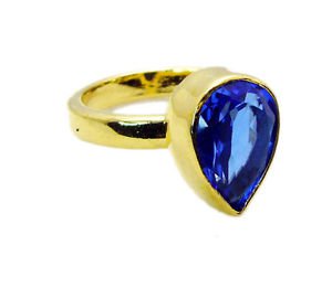 Riyo Tanzanite Cz Gold Plated India  Mori Ring Sz 6 Gprtacz6-108002