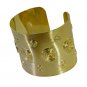 Riyo A Plain 18kt Gold Plated Shimmering Bangle W 2in Gppban-120006