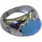 Riyo Blue 925 sterling silver Blue Chalcedany Ring splendid artisan gemstone je