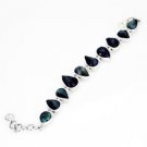 Riyo Green Indian Emerald 925 Solid Sterling Silver Engineered Bracelet Sbraieme