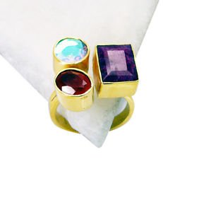 Riyo  Red Onyx Wholesale Gold Plate Sovereign Ring Sz 7 Gprmul7-52095