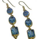 Riyo Blue  Gold Plated Blue Topaz CZ Earring attractive handmade jewelry from in