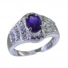 Riyo Purple 925 sterling silver Amethyst Ring tasty real gemstone jewelry SRAME9