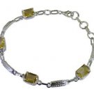Riyo Yellow 925 sterling silver Citrine Bracelet delicate handmade jewelry from