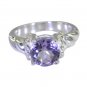 Riyo Purple Amethyst 925 Solid Sterling Silver Engineered Ring Srame60-2180