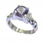 Riyo Purple Amethyst 925 Solid Sterling Silver Engineered Ring Srame60-2180