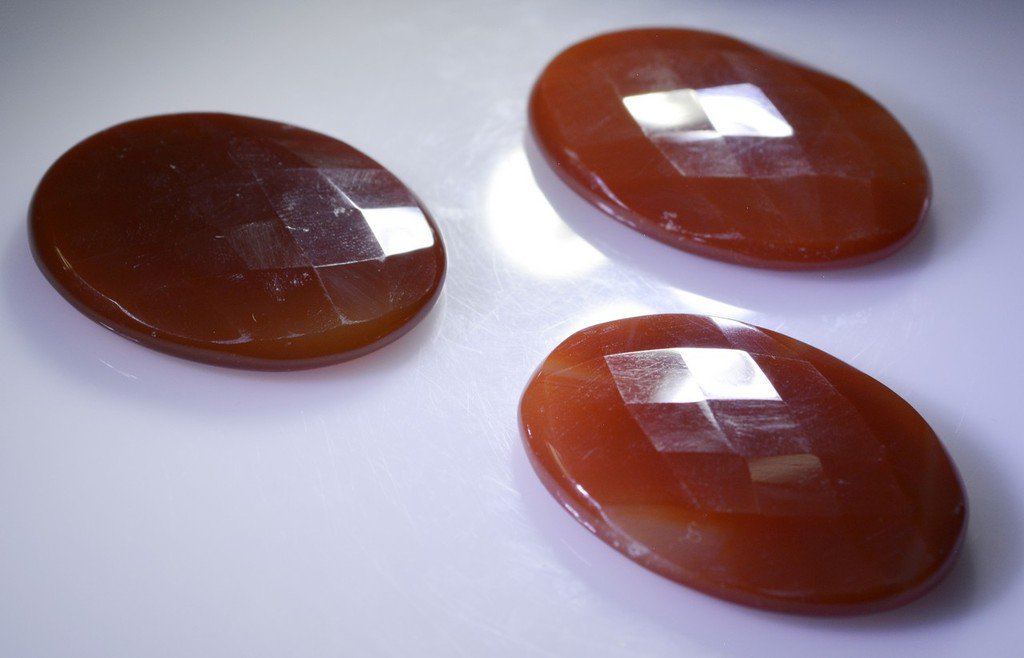 Red onyx loose Stone 1 Pieces 27x35 ,27x36 ,28x38 mm Oval Red faceted Gemstone