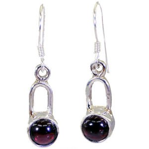 Riyo Garnet Silver Jewelry Home Sales Dangling Earring L 1.2in Segar-26020