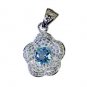 Riyo A Blue Topaz 925 Solid Sterling Silver Premium Grade Pendant L 1.5in Spbto-