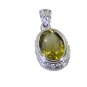 Riyo A Lemon Quartz 925 Solid Sterling Silver Sparkly Pendant L 1.5in Splqu-4602