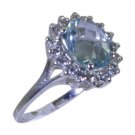 Riyo Blue  925 sterling silver Blue Topaz  Ring pulchritudinous best handmade je