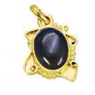 Riyogems Smoky Quartz 18-Kt Gold Plating Religious Pendants L 1.2in Gppsqu-76037