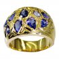 Riyo Iolite 18ct Ygold Plate Mourning Ring Sz 8 Gpriol8-38005