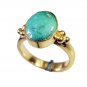 Riyo Turquoise Base Matel Posie Ring Sz 6 Gprtur6-82114