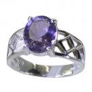 Riyo Purple 925 sterling silver Amethyst Ring seductive rare gemstone jewelry SR