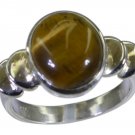 Riyo Brown 925 sterling silver Tiger Eye Ring picturesque handmade designer jewe