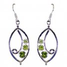Riyo Peridot Quality Silver Jewelry Silver Earring L 1.3in Seper-58053
