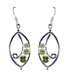 Riyo Peridot Quality Silver Jewelry Silver Earring L 1.3in Seper-58053