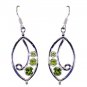 Riyo Peridot Quality Silver Jewelry Silver Earring L 1.3in Seper-58053