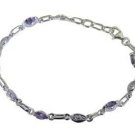 Riyo Purple 925 sterling silver Amethyst Bracelet resplendent handmade gemstone