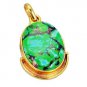 Riyogems Turquoise Buy Gold Plated Jewelry Charm Pendant L 2.1in Gpptur-82098