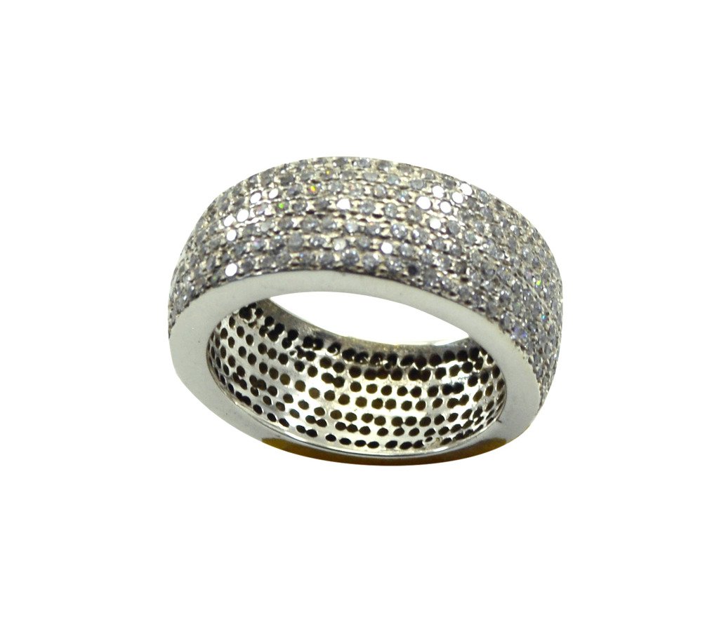 Riyo cubic zirconia925 Solid Sterling Silver Detailed Ring Srwhcz75-110026