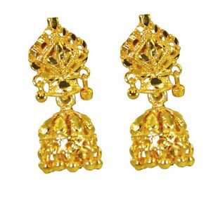 Riyo Plain Gold Plated Plain Earring adorable handmade  jewelry GPEJHU-120031