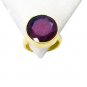 Riyo Indi Ruby 18 Kt Gold Plated Cocktail Ring Sz 5 Gpriru5-34005